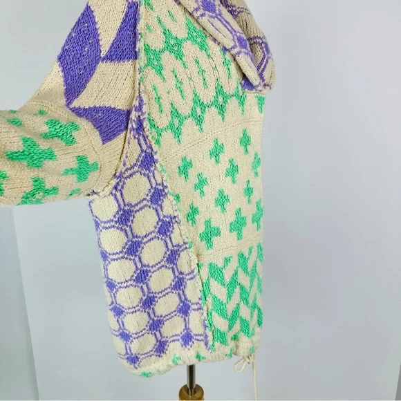 Free People Bright & Optimistic Oversized Cardigan Sweater Size Small - Picture 8 of 16